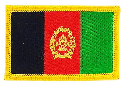 Aufnäher, bestickt, Flagge Afghanistan zum Aufbügeln, für Rucksack von Akachafactory