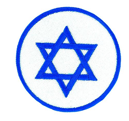 Patch/Aufnäher, bestickt, Israel-Flagge, Davidstern, zum Aufbügeln von Akachafactory