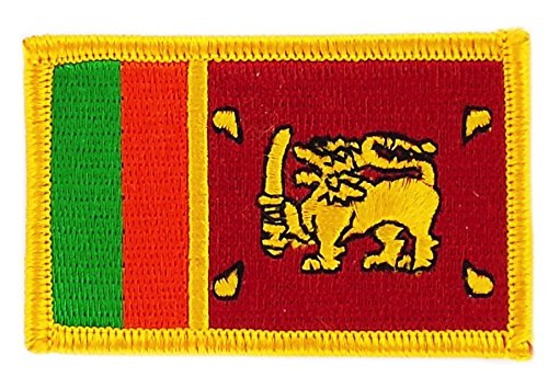 Patch Aufnäher bestickt Flagge Sri Lanka zum Aufbügeln Abzeichen Rucksack von Akachafactory
