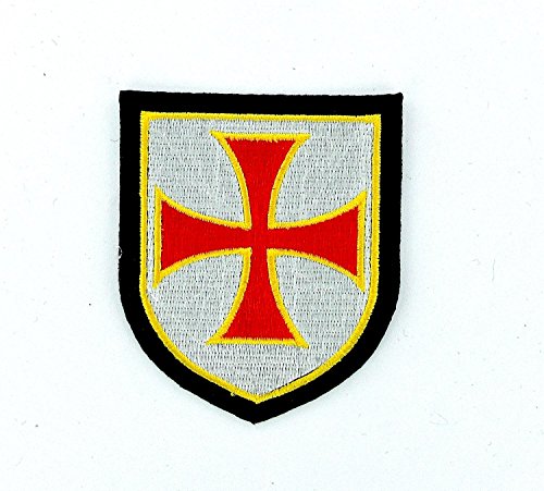 Akacha Patch Ecusson-gesticktem zum Aufbügeln Tempelritter Wappen Kreuzzug Airsoft Ritter von Akachafactory