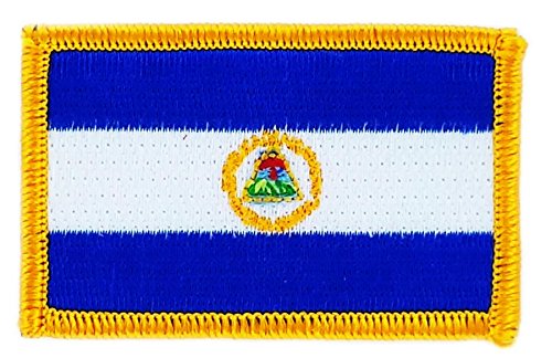 Aufnäher zum Aufbügeln, bestickt mit der Flagge von Nicaragua Aufnäher zum Aufbügeln, bestickt mit der Flagge von Nicaragua von Akachafactory
