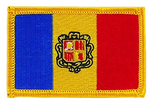 Rucksackaufnäher, Motiv: Flagge Andorra, zum Aufbügeln von Akachafactory