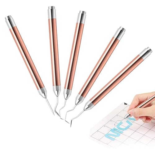 Akayoo Entgitterwerkzeug Plotter Mit Licht,LED Vinyl Weeding Tool Pin Stift,Multifunktions Vinyl Unkrautstift Werkzeug Mit Lichtern, Langlebiger Bastelbedarf, Unkrautstift Für DIY von Akayoo