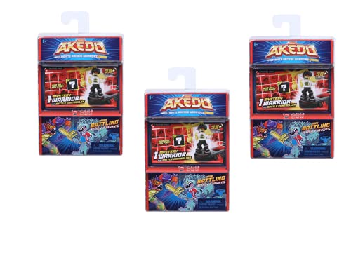 Akedo Ultimate Arcade Warriors Mystery Warrior + Battle Controller Battling Actionfiguren (3er-Pack) von Akedo