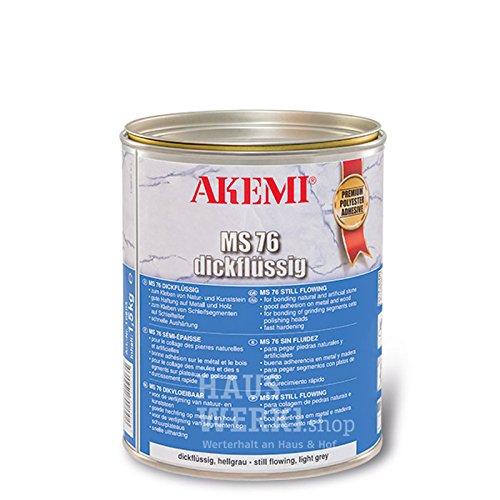 AKEMI Stein- und Marmorkleber MS 76, dickflüssig, hellgrau, 1.5 KG von Akemi