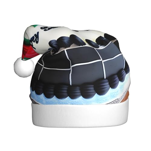 AkosOL Delicious Cakes Exquisiter Plüsch, leuchtende Farben, Weihnachtsmütze für Erwachsene, verschönern Sie Ihre Urlaubsparty, Plüschmaterial, weich und leicht, Dekorationshut von AkosOL