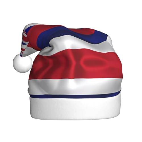 AkosOL Hawaii-Flagge, exquisiter Plüsch, leuchtende Farben, Weihnachtsmütze für Erwachsene, verschönern Sie Ihre Urlaubsparty, Plüschmaterial, weich und leicht, Dekorationshut von AkosOL