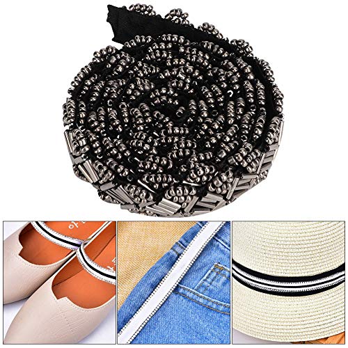 1 -Yard -Perlenbandbandklebeband DIY Handgemachte Kleidung Verzierungen Bestickt (1,5 cm große quadratische Rohrperlen in) von Akozon