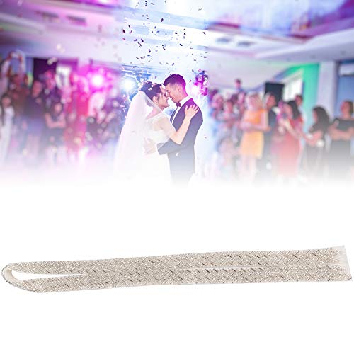 1 -Yard -Perlenbandbandklebeband DIY Handgemachte Kleidung Verzierungen Bestickt (1,5 cm große weiße Doppelperlen mit acht Röhren) von Akozon