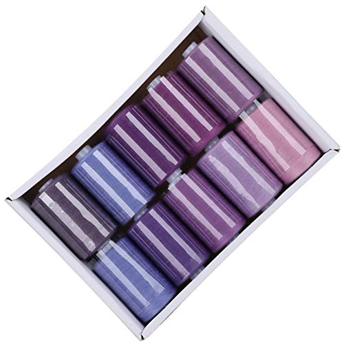 10 Rolls Nähfaden -Set -Haushaltspagodenfäden für DIY Projekte 300 Yards, Multifunktionales Zubehör für den Heimgebrauch (PURPLE) von Akozon