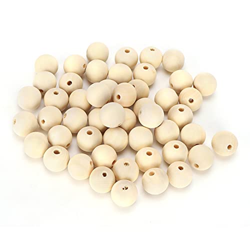 100 Stück 25 Mm Holz, Dekoration Holzperlen für Schmuck Runden DIY Crafting 100 Stück 25 Mm Holz, Dekoration Holzperlen für Schmuck Runden DIY Crafting von Akozon