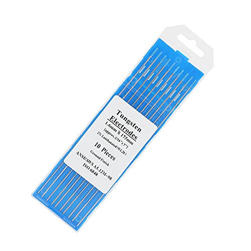 10pcs /Box Premium, Strom, Gartenhandwerkzeuge Box WL20 Wolfram -Tig -Schweißelektrode Professionelle Tig Stange 2 0 Lanthanated für Maschine 4mm 150 Mm (1,6 mm*175 mm) von Akozon