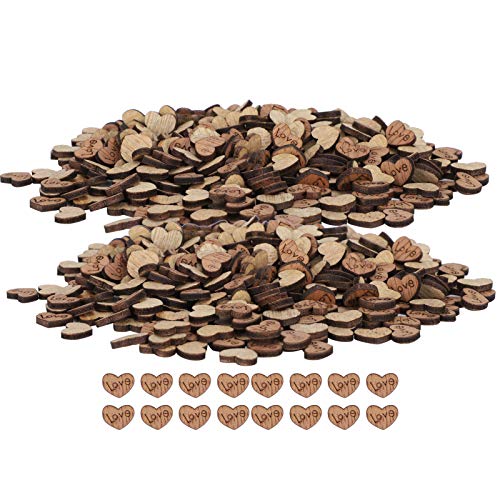 300 Stück Holz-Herz-Konfetti, Bastel-DIY-Ornament, Valentinstag, Hochzeit, Multifunktionales Zubehör für den Heimgebrauch 300 Stück Holz-Herz-Konfetti, Bastel-DIY-Ornament, Valentinstag, Hochzeit, Multifunktionales Zubehör für den Heimgebrauch von Akozon
