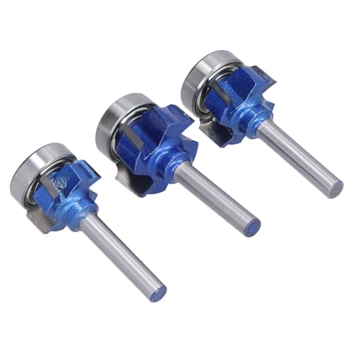 3pcs Corner Round, Bit Holzbearbeitungsmühlenschneider 4 Flöte Bit, Routerzubehör und Teile Kantenmesser 6mm Schaft R1 R2 R3 Woodw 3pcs Corner Round, Bit Holzbearbeitungsmühlenschneider 4 Flöte Bit, Routerzubehör und Teile Kantenmesser 6mm Schaft R1 R2 R3 Woodw von Akozon
