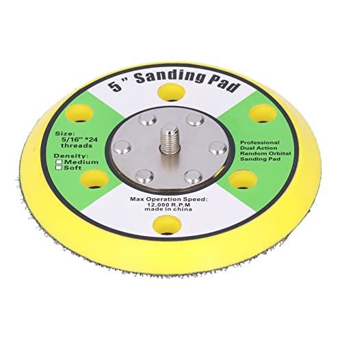 5-Zoll-Schleifpad, Schlaufen-PU-Trägerplatte 5 Pneumatisches Schleifpapier 5 16-24 Haken- und Maschinenpoliermaschine Pneumatischer Schleifpuffer 12000 U/min von Akozon