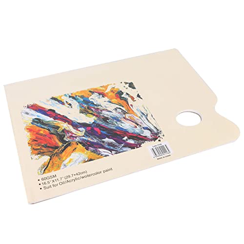 A3-AbreißPapier, Farblich Passendes Papier für Künstler-Palettenblöcke, Einweg-Palette Einweg-Papierpalette, Aquarell-Ölgemälde-Gouache von Akozon