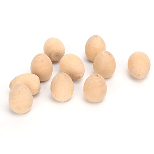 Akozon 10 PCs Holz Eier Leichte und Langlebige Kunst für Familiendekoration DIY -Projekte für Zuhause (210x210x135cm/82.7x82.7x53.1in) von Akozon