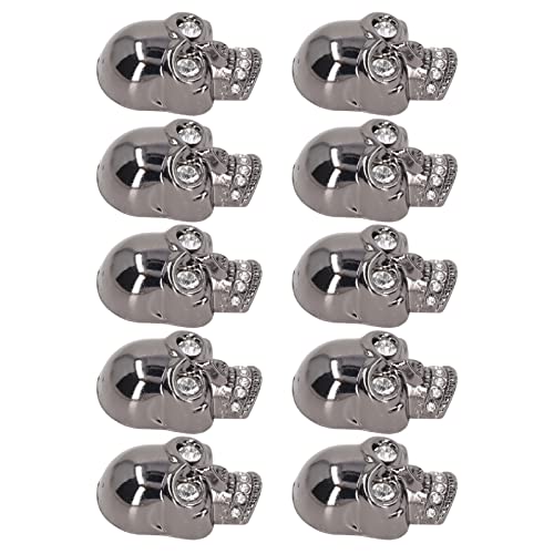Akozon 10 PCs Skull Niets Gothic Style Skull Studs für -Kleidung, Schuhe und Taschen (Strasssteine) von Akozon