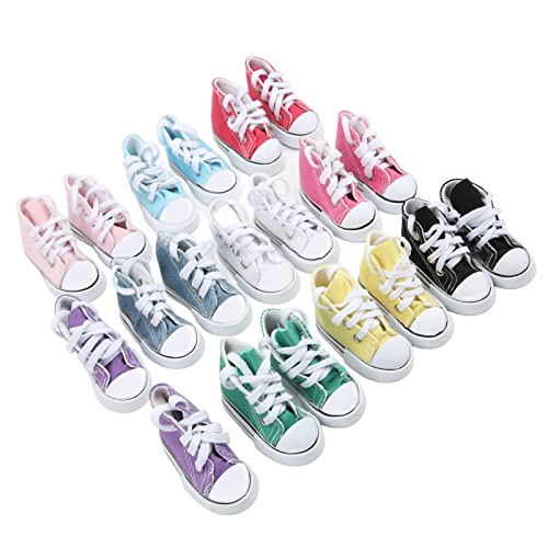 Akozon 10 Paar 1/3 Doll Canvas -Schuhe 3,0 Zoll Langes, Anti -Slip Puppen Plimsolls für DIY Cosplay und Dress up von Akozon