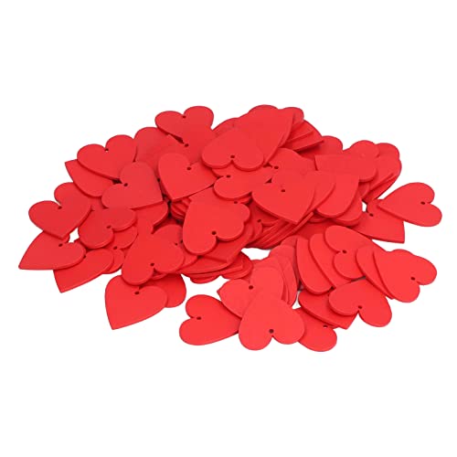 Akozon 100 Pcs Hölzerne Herz -Tags Leere Glänzende Oberfläche für Kreative DIY -Handwerk und Geschenkprojekte von Akozon