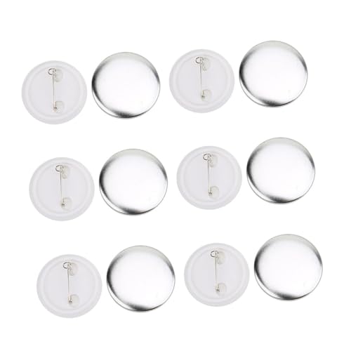 Akozon 100 Sets von 37 Mm Abzeichen Pin -Taste Teile Premium -Abzeichen Herstellung Vorräte für DIY Handwerks von Akozon