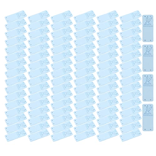 Akozon 100pcs Handgefertigte Faserbezeichnungen Langlebige, Klare Gedruckte, Glatte Geprägte Tags für DIY -Projekte (BLUE) von Akozon