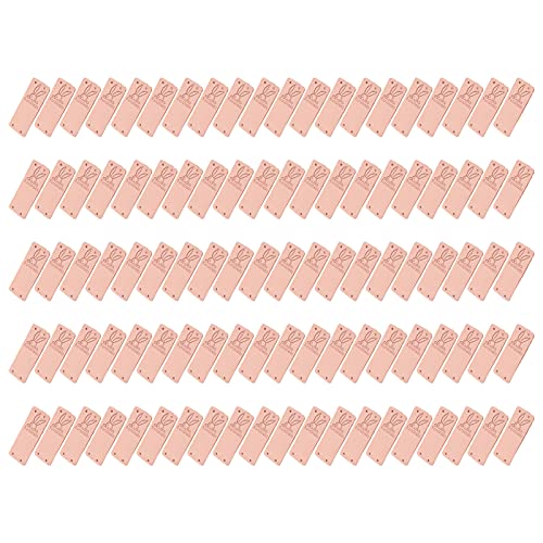 Akozon 100pcs Handgefertigte Faserbezeichnungen Langlebige, Klare Gedruckte, Glatte Geprägte Tags für DIY -Projekte (PINK) von Akozon