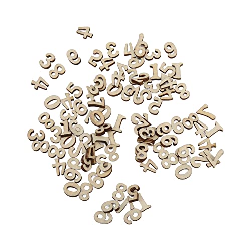 Akozon 100pcs Holzzahlen Sicher, Langlebig und Bequeme DIY -Nummern für das Handwerk, Wohnkultur und Geschenke von Akozon