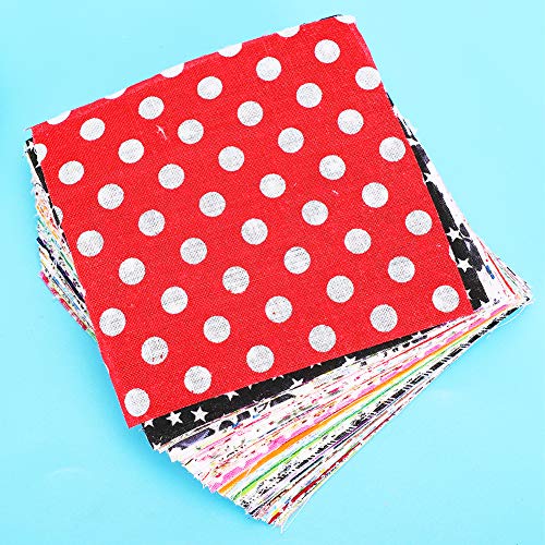 Akozon 100pcs Quadratische Baumwoll Patch Arbeit Fabrics Sortierte Blumenmuster für DIY -Nähen und Bekleidungszubehör von Akozon