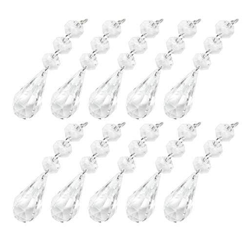 Akozon 10pcs Acryl -Tränenkronleuchter -Anhänger Perlen Zum Aufhängen von Ligng und Wohnkultur von Akozon