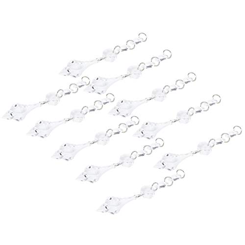 Akozon 10pcs Acrylkristallanhänger Unregelmäßiger Perlen -Kronleuchterdekor für DIY -Lampe und Heimdekoration (klar) von Akozon