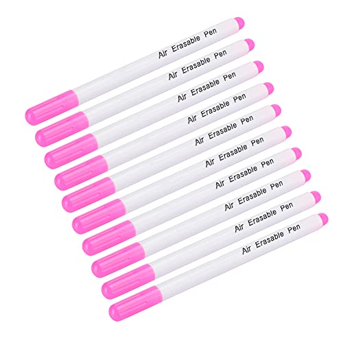 Akozon 10pcs DIY Water Eladerable Stoffmarker Stifte -Schneidertool, Multifunktionales Zubehör für den Heimgebrauch (Einköpfige Rosenrot) von Akozon
