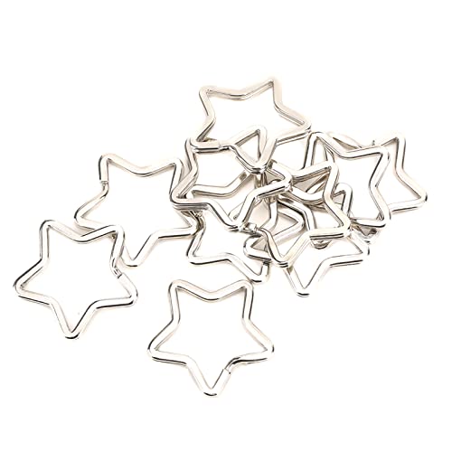 Akozon 10pcs Metallschlüsselkettenringhakenanschlüsse -Schmuckwerkzeug und Handtaschendekoration (Fünf spitze Stern geformt) von Akozon