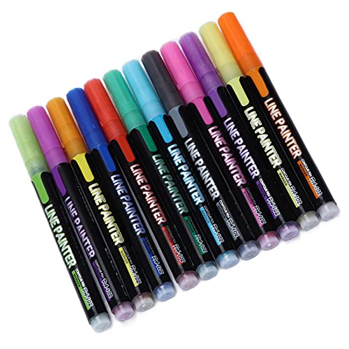 Akozon 12pcs Wasserdichte Markierungen Hell und Lang Anhaltende Graffiti -Marker in Reichen Farben für Alle Oberflächen von Akozon
