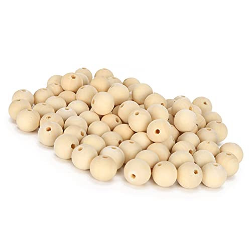Akozon 200 -pcs -Holzperlen 20 Mm Runder Lochballhalter für Schmuck und DIY Kunsthandwerk Akozon 200 -pcs -Holzperlen 20 Mm Runder Lochballhalter für Schmuck und DIY Kunsthandwerk von Akozon