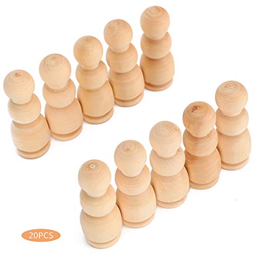 Akozon 20pcs Unvollendete Hölzerne DIY -Peg -Puppen Zum Handwerk, Malerei und Heimdekoration Akozon 20pcs Unvollendete Hölzerne DIY -Peg -Puppen Zum Handwerk, Malerei und Heimdekoration von Akozon