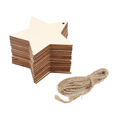 Akozon 20pcs Unvollendete Hölzerne Sternverzierungen Glatte Berührung, Langlebige, Antiallergische Sternholzchips Zum Handwerk und Dekoration Akozon 20pcs Unvollendete Hölzerne Sternverzierungen Glatte Berührung, Langlebige, Antiallergische Sternholzchips Zum Handwerk und Dekoration von Akozon