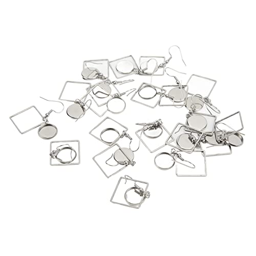 Akozon 20pcs Weniger Stahlohrring -Blanks DIY Ity Hohlout Ohrringe für Schmuckherstellung und Handwerk von Akozon
