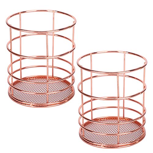 Akozon 2pcs Rosarioden Goldstifthalter Runder Desktop -Speicherkorb, Metallnetz -Make up Organizer Box Akozon 2pcs Rosarioden Goldstifthalter Runder Desktop -Speicherkorb, Metallnetz -Make up Organizer Box von Akozon