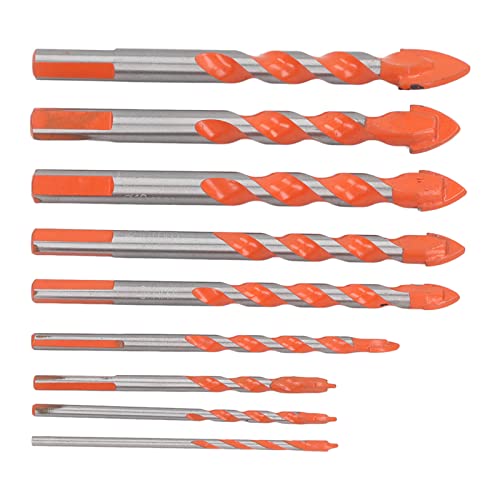 Akozon 9pcs Mauerwerkbohrer, Festigkeitskarbidspitze für Holzkeramikfliesen -Plastikglasbits Set Zement Industrial Akozon 9pcs Mauerwerkbohrer, Festigkeitskarbidspitze für Holzkeramikfliesen -Plastikglasbits Set Zement Industrial von Akozon