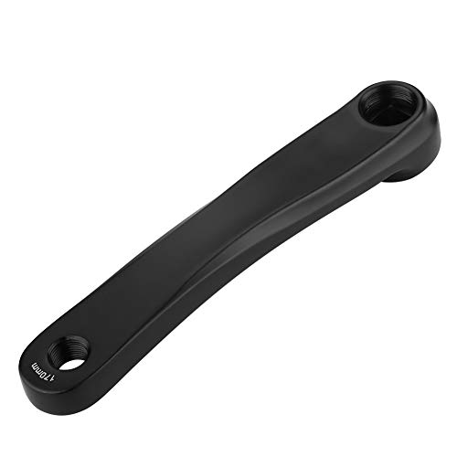 Akozon Fahrrad Kurbelarm, 170mm Kurbel Aluminiumlegierung Links Single Chain Kurbelarm Fahrrad Kurbel Repair Tool für Fahrrad, Mountainbike, Rennrad (Quadrat Loch, Schwarz) von Akozon