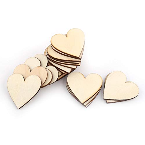 Akozon Herzen aus Holz, 1 Packung mit 10 mm/20 mm/30 mm/40 mm/50 mm/80 mm, Holzscheiben für Handwerk, Dekoration, Brige (50 mm, 25 Stück) Akozon Herzen aus Holz, 1 Packung mit 10 mm/20 mm/30 mm/40 mm/50 mm/80 mm, Holzscheiben für Handwerk, Dekoration, Brige (50 mm, 25 Stück) von Akozon