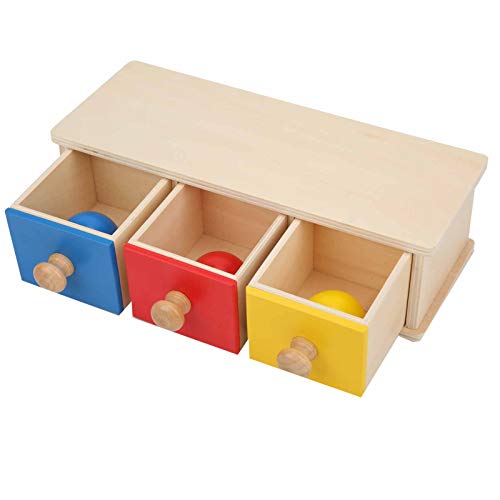 Akozon Imbucare Box, Bunte Baby-Holzballbox, aus Holz für (Dreifarbige Kugelschublade) von Akozon