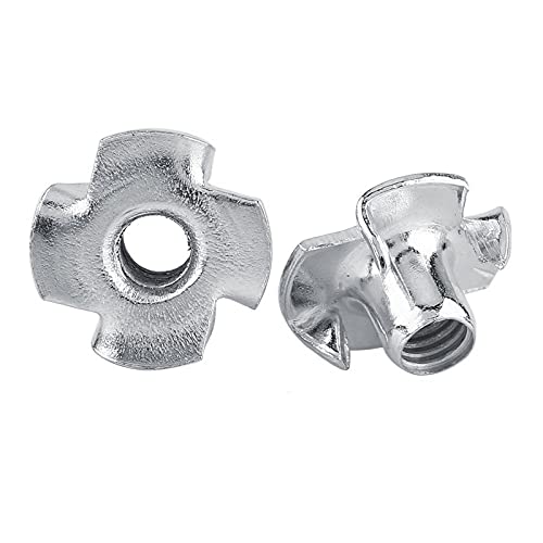 Akozon T Mutter 4 Griffe, M3 - M8 T-Muttern verzinkt 4 T-Zangen Pin Fasteners 50 Stück (M6) von Akozon