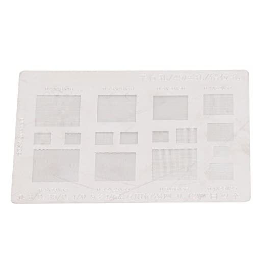 Akozon Universal BGA Reballing-Schablone, Multifunktionales Blechgitter-Lötvorlage für Telefon-BGA-IC-Chips Reparatur, Edelstahl, Vier-Pitch-Design von Akozon