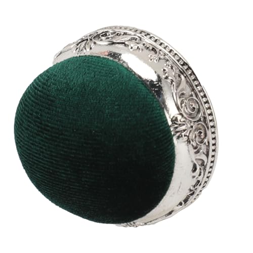 Akozon Vintage Pin Kissen Weiche Elastische Metallbasis Halbkugel -Retro -Nadelkissen Zum Nähen und Quilten (Silber Basis Grüntyp) von Akozon