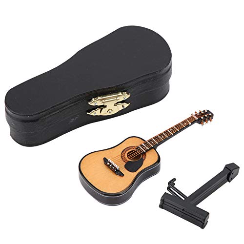 Axman Miniatur-Gitarren, Mini-Ornamente Zum Basteln für Zuhause, Gitarre, Kuchendekoration, Dekoration (10 cm), Miniatur-Gitarrenmodell aus Holz (10 cm) von Akozon