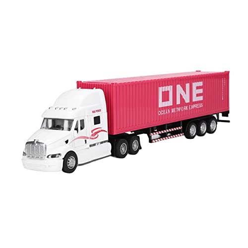 Container-LKW-Modell, 1:48 Container-LKW-Spielzeug, Exquisit, Schön, Lebendig, Echt, für Ornamente für über 3 Jahre Alt Zur Dekoration (PINK) von Akozon