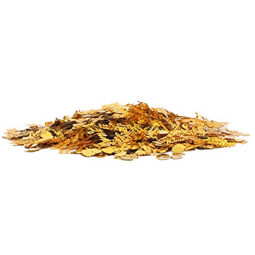 Just Married Konfetti, Hochzeit, Valentinstag, Dekoration, Streusel, Pailletten, 100 G, Gold (GOLD) von Akozon