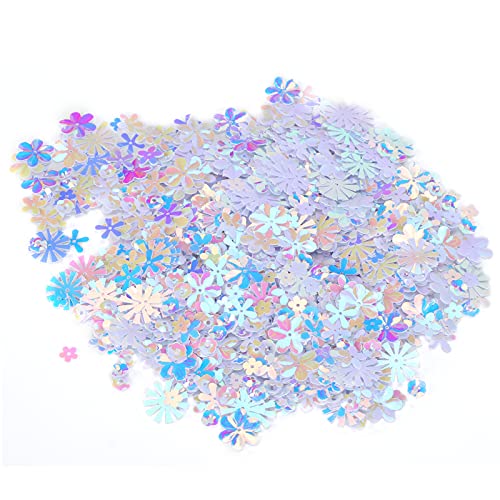 Konfetti, Blumenförmige Glitzer-Pailletten, Flitter, Party, Hochzeit, Streuteil, Dekorationszubehör, Professionelles Zubehör für den Einsatz (Bai Cai) von Akozon